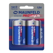 Батарейки MAUNFELD PRO Long Life Alkaline D(LR20) MBLR20-BL2, блистер 2 шт.