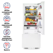 Холодильно-морозильная комбинация MAUNFELD MBF212NFW0