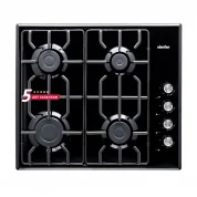 Газовая варочная поверхность Simfer H60Q40B412 (LAMA решетки, авторозжиг, черная)
