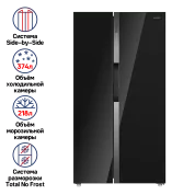 Холодильник с инвертором MAUNFELD MFF177NFB