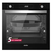Электрический духовой шкаф Simfer B6ES69070 (9 режимов работы, 3D-конвекция, 80 л, гриль, таймер, черное стекло)