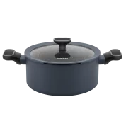 Кастрюля MAUNFELD FRIDA MCS47FA02DG из кованого алюминия со стеклянной крышкой, 24 см, 4,7 л.