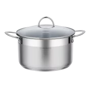 Кастрюля MAUNFELD GERDA MCS58S07 из нержавеющей стали со стеклянной крышкой, 24 см, 5,8 л.