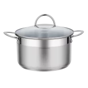 Кастрюля MAUNFELD GERDA MCS33S07 из нержавеющей стали со стеклянной крышкой, 20 см, 3,3 л.