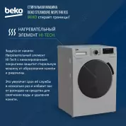Стиральная машина Beko SteamCure WSPE7H616S