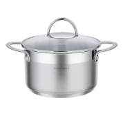 Кастрюля MAUNFELD GERDA MCS25S07 из нержавеющей стали со стеклянной крышкой, 18 см, 2,5 л.