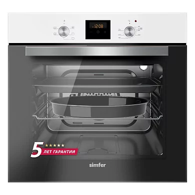 Электрический духовой шкаф Simfer B6EW56016, 60см, 5 режимов приготовления, конвекция, таймер.