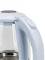 Чайник электрический Kiwi KK-3327W, 2200 Вт, 1.7 л, защита от перегрева, защита от включения без воды, синяя подсветка