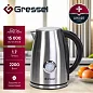 Чайник электрический Gressel GRK-1109S металлический, 1.7л, STRIX-контроллер