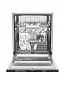 Посудомоечная машина встраиваемая ARDO 60 см,13 комплектов, 6 программ, Регулируемая корзина, Superwash, Класс А ++