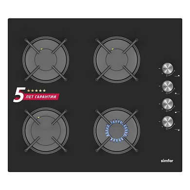 Газовая варочная панель Simfer H60K40S000, с газ-контролем