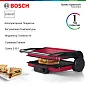 Гриль Bosch TCG4104, антипригарное покрытие, регулировка температуры, индикатор готовности, гриль 3 в 1, съемыне панели