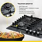 Газовая варочная поверхность Simfer H60H41G570 (газ-контроль, WOK конфорка, чугунные решетки, серое стекло)
