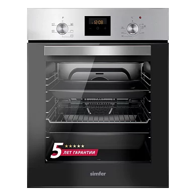 Электрический духовой шкаф Simfer B4EM56501 (5 режимов работы, конвекция, утапливаемые переключатели)