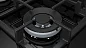 Газовая варочная поверхность Bosch PNH6B6O92R Serie 4, 4 конфорки, WOK-конфорка, газ-контроль, электроподжиг