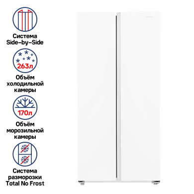 Холодильник с инвертором MAUNFELD MFF177NFWE
