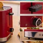 Тостер Bosch TAT4M224, красный, функция автоматического центрирования, съемный поддон для крошек