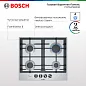 Варочная панель газовая Bosch PCP6A5B90M. нержавеющая сталь, электроподжиг, газ-контроль, серебристый