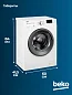 Стиральная машина Beko, загрузка 6 кг, 1000 об/мин, цвет белый, панель черная