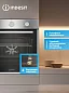 Электрический духовой шкаф INDESIT (60см), 6 режимов, гриль + конвекция, таймер, тройное стекло, нержавеющая сталь