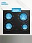 Индукционная варочная панель Indesit IS 41Q60FX, 4 конфорки, чёрная