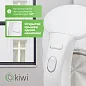 Чайник прозрачный электрический KIWI KK-3328W, белый, стеклянный с синей подсветкой, 1.7 литра 2200 Вт.