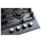 Газовая варочная поверхность Simfer H60H41G570 (газ-контроль, WOK конфорка, чугунные решетки, серое стекло)