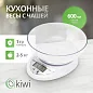 Кухонные весы с чашей 600 мл KIWI KKS-1153W, электронные от 2г до 5 кг, точность 1гр.