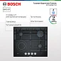 Варочная панель комбинированная Bosch PRY6A6B70Q, стеклокерамика, газконтроль, электроподжиг, черный