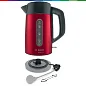 Чайник Bosch TWK4P434, 1.7 л, красный, нержавеющая сталь, мощность 2400 Вт, автоматическое отключение