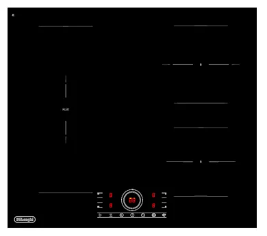 DeLonghi Индукционная варочная панель ELETTRA 4B1P CR, черный