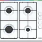 Варочная панель газовая Bosch PBP6C2B82O, конфорок - 4 шт, электроподжиг, газ-контроль, белый