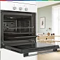 Электрический духовой шкаф  Bosch HBF011BV0Q 66 л, гриль, конвекция, 5 режимов нагрева, 3D-горячий воздух, белый
