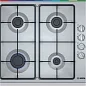 Газовая варочная поверхность Bosch PBP6C5B62Q, нержавеющая сталь, 4 конф., газ-контроль, решетки-чугун, серебристый