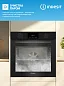 Духовой шкаф INDESIT 72 л, ширина 60 см, 12 режимов, 3D конвекция, двойной гриль, очистка паром