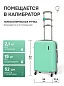 KfK-02-XS Чемодан пластиковый бирюзовый KFK размер XS