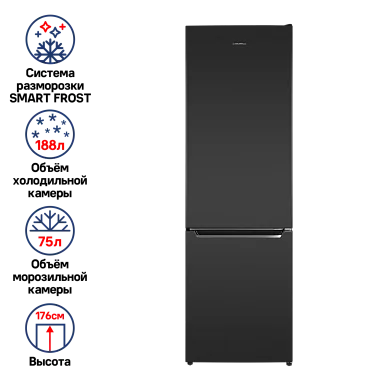 Холодильник MAUNFELD MFF176SFSB