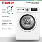 Стиральная машина Bosch WAN24200ME с загрузкой 8кг, инверторный двигатель, отсрочка запуска, дозагрузка белья, белая