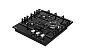 Газовая варочная панель GRESSEL U45H35S001 45 см, закаленное стекло, WOK-конфорка, автоматический розжиг, газ-контроль, чугунные решетки