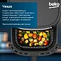 Аэрогриль BEKO, 7.6 л, 1750 Вт, 9 программ, подсветка камеры, готовка без масла, автоматическая пауза