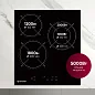 Встраиваемая электрическая варочная панель GRESSEL RU45D29S77000, 45 см, 5000Вт, с зоной расширения, сенсорное управление Touch control, таймер