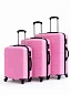 KFKSS23-06-XS Чемодан пластиковый розовый KFK размер XS