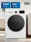 Стирально-сушильная машина Beko B3DFR57H23W, белый, черный