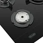 Газовая варочная панель DeLonghi, NSL 575 NC RUS, 75 см, 5 конфорок, автоматический розжиг, газ-контроль, черное стекло