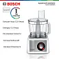 Кухонный комбайн Bosch MC812S844 [1250 Вт, чаша - 3.9 л, соковыжималка, блендер, терка, белый, серебристый]