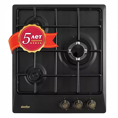 Газовая варочная панель Simfer H45V35L517, с газ-контролем