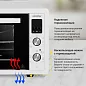 Мини-печь Simfer M4570 (6 режимов, конвекция, двойное стекло, цифровой дисплей, цвет белый)