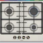 Газовая варочная панель PGP6B1B92R, Serie 4, чугунные решетки, конфорок - 4 шт, электроподжиг, газ-контроль, белый