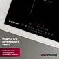 Встраиваемая электрическая варочная панель GRESSEL RU45D29S77100, 45 см, 5000Вт, с зоной расширения, управление Slider control, таймер