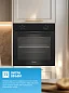 Встраиваемый электрический духовой шкаф INDESIT (72л), 4 программы, режим "гриль", паровая очистка, черный